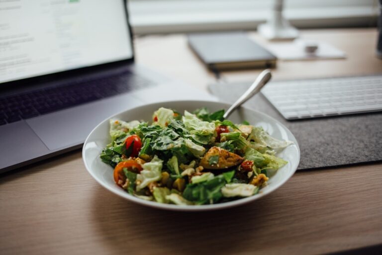 healthy food working from home